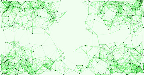 Fototapeta premium Procedural Network Mesh Art background illustration