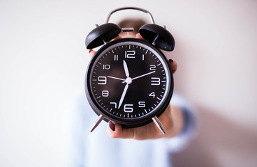 Watch. Time. Alarm clock. Time to go home. Time to have sex. Hands. Hands holding rider. Black and...