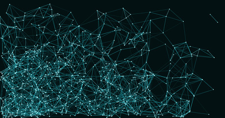 Procedural Network Mesh Art background illustration