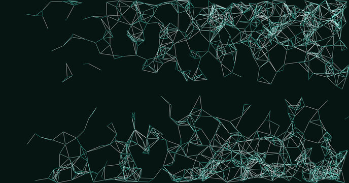 Procedural Network Mesh Art background illustration