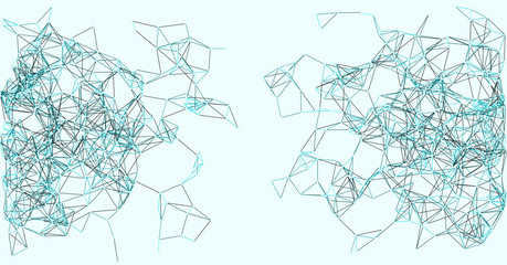 Procedural Network Mesh Art background illustration
