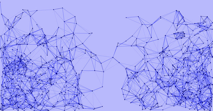 Procedural Network Mesh Art background illustration