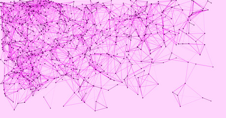 Procedural Network Mesh Art background illustration