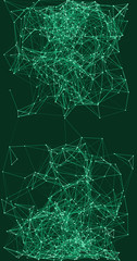Procedural Network Mesh Art background illustration