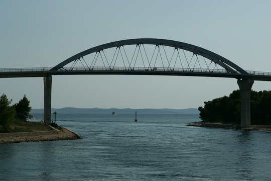  Zdrelac bridge connecting Ugljan and Pasman islands, Croatia.