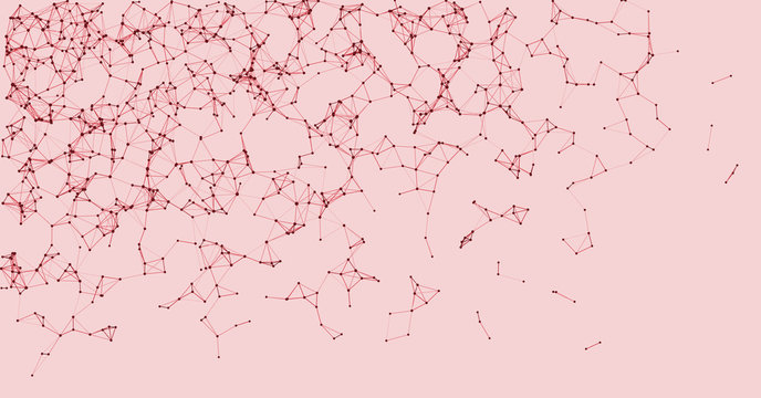Procedural Network Mesh Art background illustration