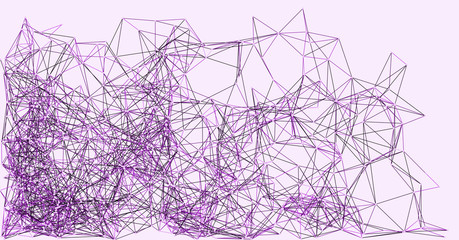 Procedural Network Mesh Art background illustration