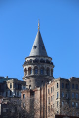 Galata tower in Istanbul, Turkey