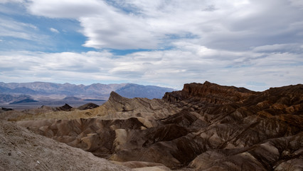 view at death valley desert, with mountains