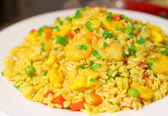 Rice cooked according to a special recipe.