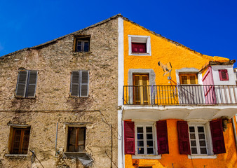 typical old facade in italy