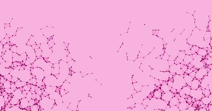 Procedural Network Mesh Art background illustration