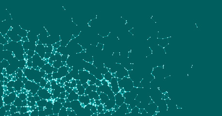 Fototapeta premium Procedural Network Mesh Art background illustration