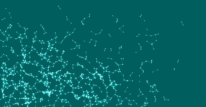 Procedural Network Mesh Art background illustration
