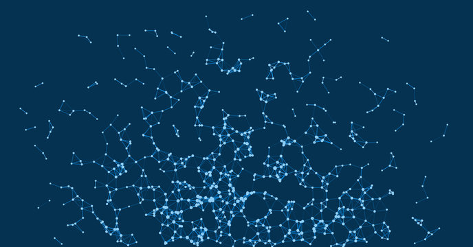 Procedural Network Mesh Art background illustration