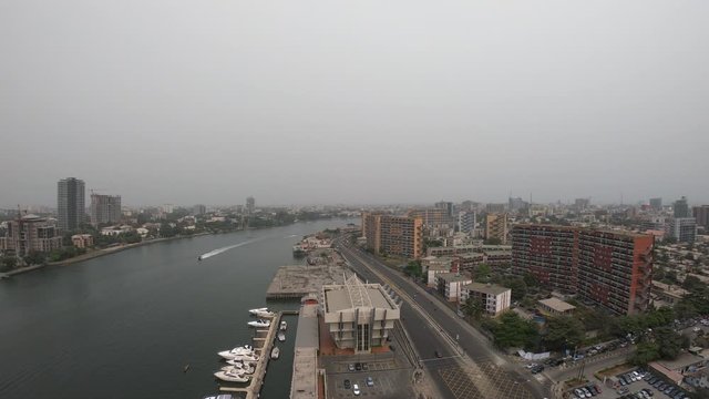 Aerial View Of Victoria Island Lagos Nigeria