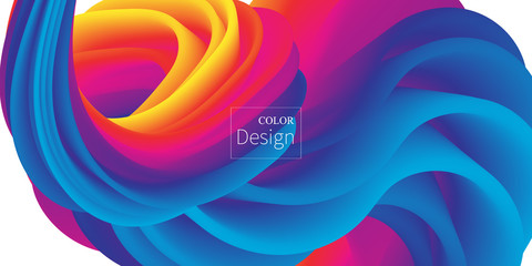 Fluid Colors. Liquid Shape. Ink Splash. Vector.