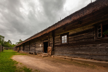 Fototapeta na wymiar Old wooden house in Eastern europe