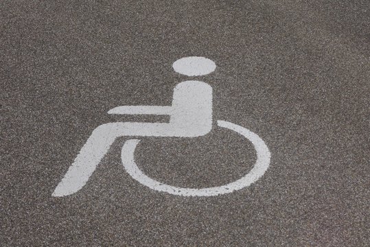 Markierung Behindertenparkplatz
