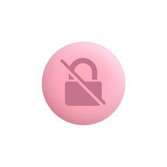 Cracked Lock -  Modern App Button