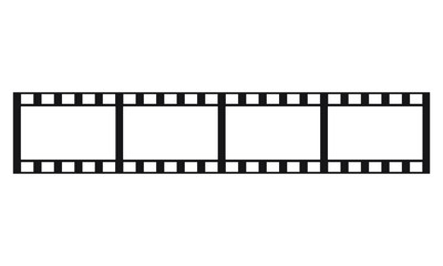 blank film strip isolated on white