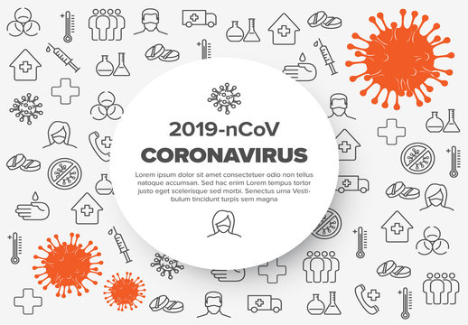 Digital Flyer Layout with Coronavirus Information