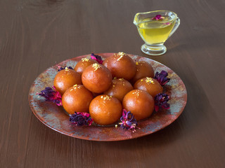 Indian traditional sweet Gulab Jamun