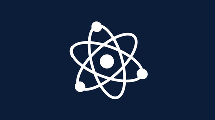 atom isolated on blue dark background,Science icon,science atom icon