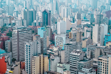 Vista aérea urbana dos prédios em São Paulo