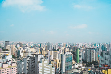 Fototapeta na wymiar Vista aérea urbana dos prédios em São Paulo