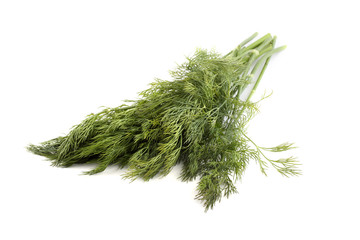 Dill bunch isolated on white
