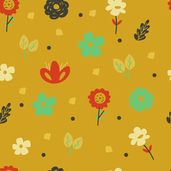 cute little flower seamless pattern vector design for fabric print