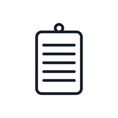 clipboard line icon. checklist document high quality symbol vector illustration.