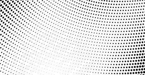 Halftone texture wave. Abstract pattern of dots. Template for printing on tissue packaging paper. Monochrome background