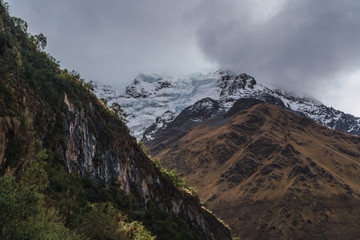 snowy mountains in cusco peru