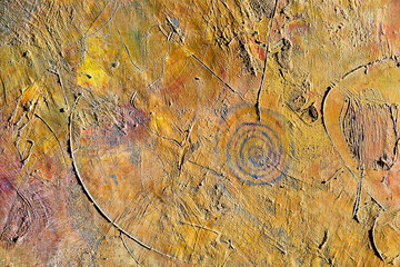 Abstract paint colors and textures in multiple colors