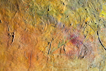 Abstract paint colors and textures in multiple colors
