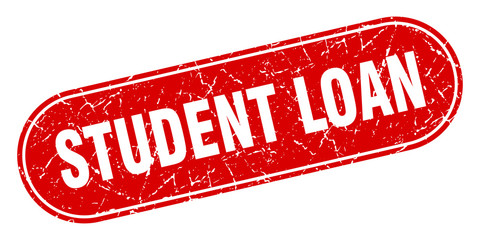 student loan sign. student loan grunge red stamp. Label