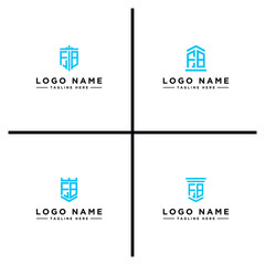 Inspiring logo design Set, for companies from the initial letters of the FB logo icon. -Vectors
