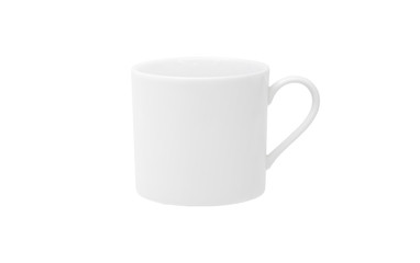 White coffee mug isolated on white with clipping path.