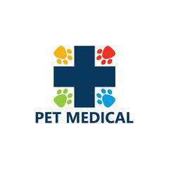 Obraz premium Pet Medical Logo Template Design