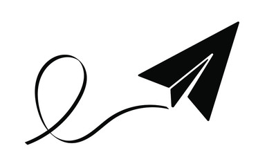 plane icon on white background