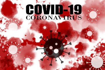 Blood background of coronavirus covid 19