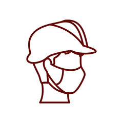 nuclear sign icon, line style