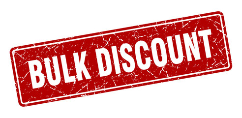 bulk discount stamp. bulk discount vintage red label. Sign