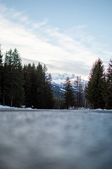 Mountains in Alps near megeve town