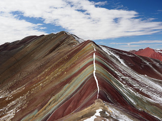 Vinicunca, the rainbow mountain. Cucso area. Peru
