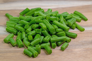 Geschnittene grüne Bohnen