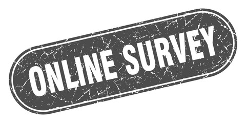 online survey sign. online survey grunge black stamp. Label