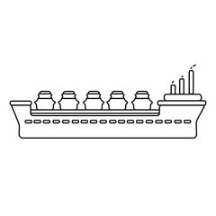 Naklejka premium Container, cargo ship icon vector